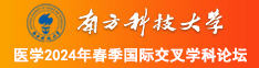 大鸡吧射吧南方科技大学医学2024年春季国际交叉学科论坛